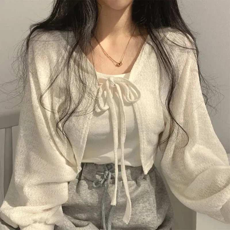 Summer Women Knitted Cardigan  - Korean Street Fashion Female avis et prix