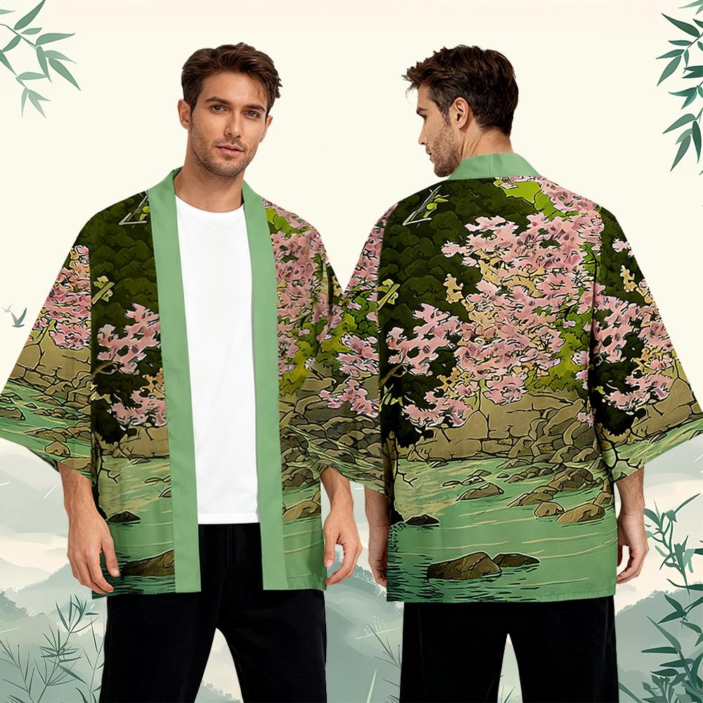 Cherry Blossom Pattern Japanes - Street Fashion Kimono avis et prix