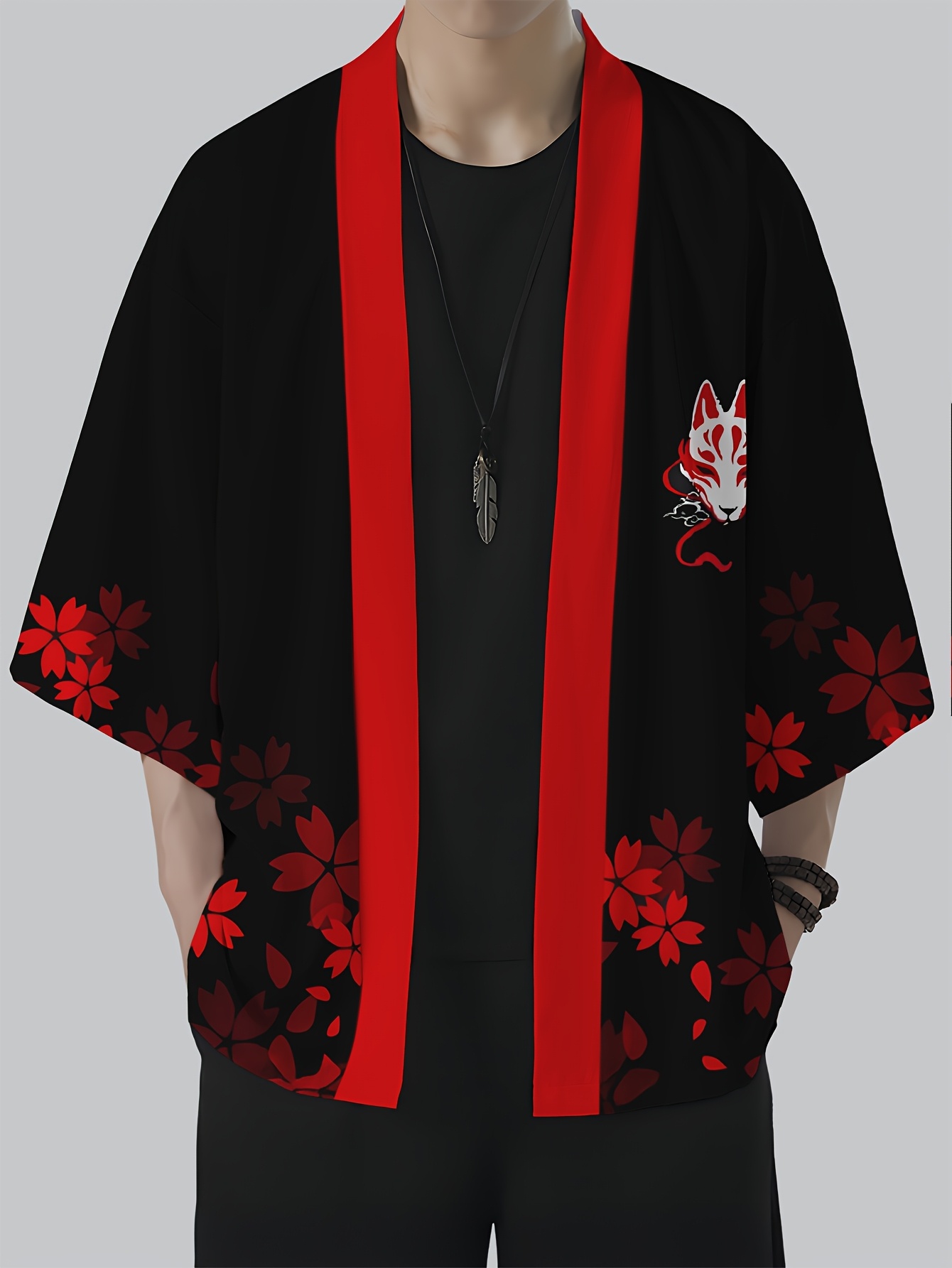 2026 Summer Men's Kimono 3D Pr - Street Fashion Kimono avis et prix