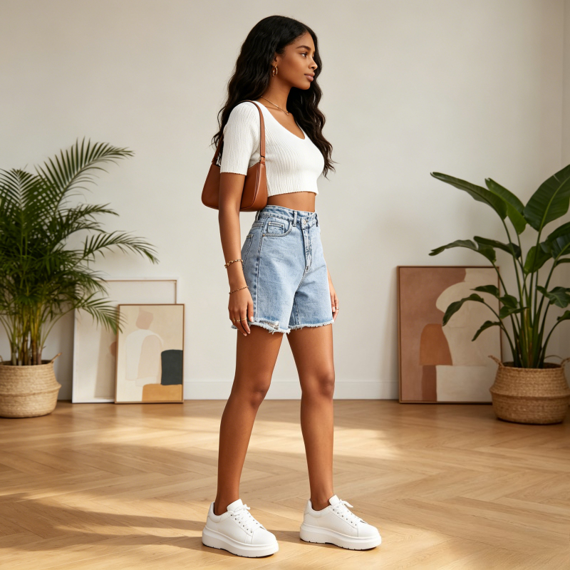 Ripped Knee Length Women Jeans - Distressed Jean Rip avis et prix