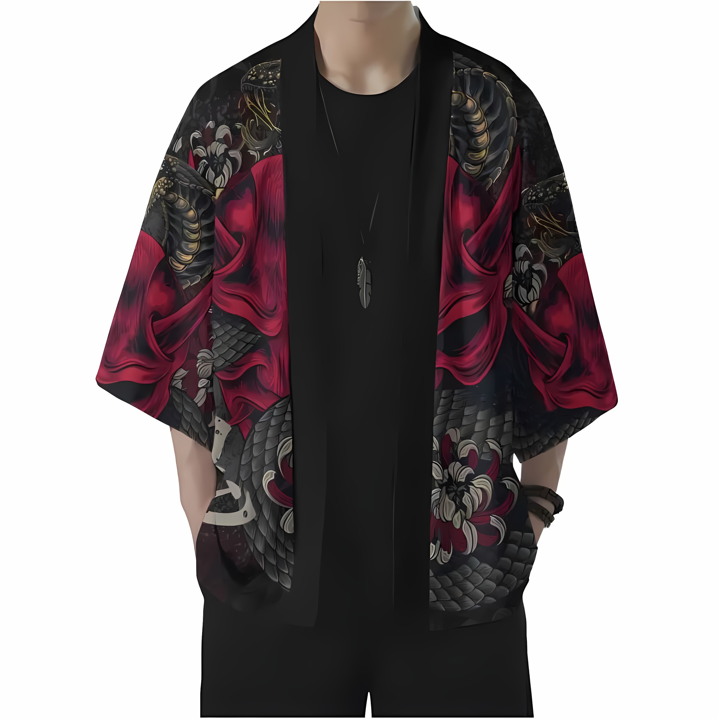 2026 Summer New Men's Kimono w - Street Fashion Kimono avis et prix