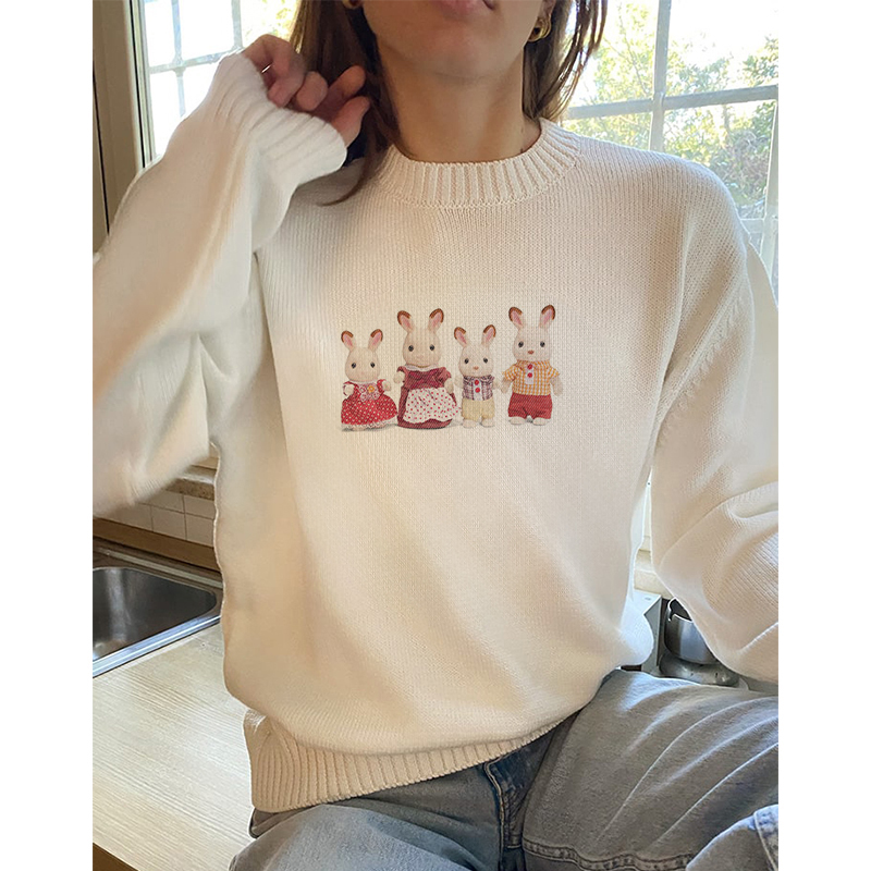 Spring Sweaters New Sweet Stre - Korean Street Fashion Female avis et prix