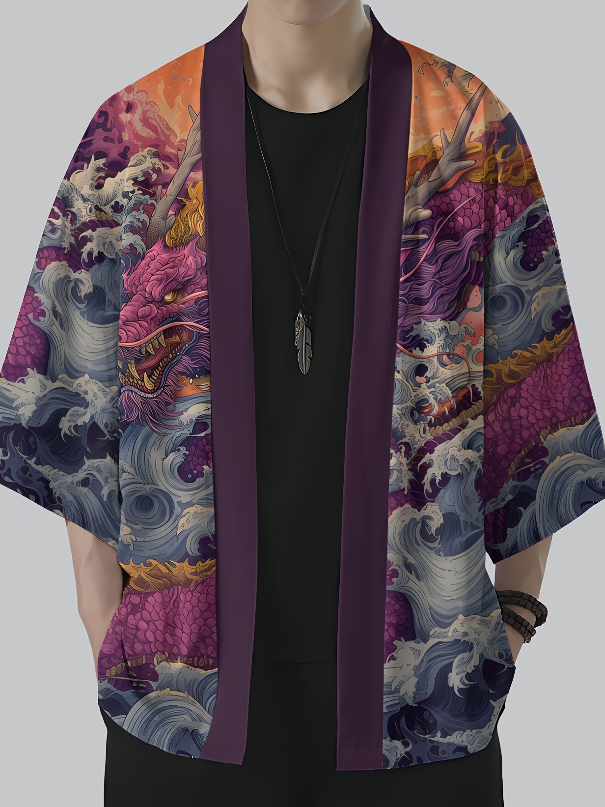 2026 Summer Men's Kimono 3D Pr - Street Fashion Kimono avis et prix