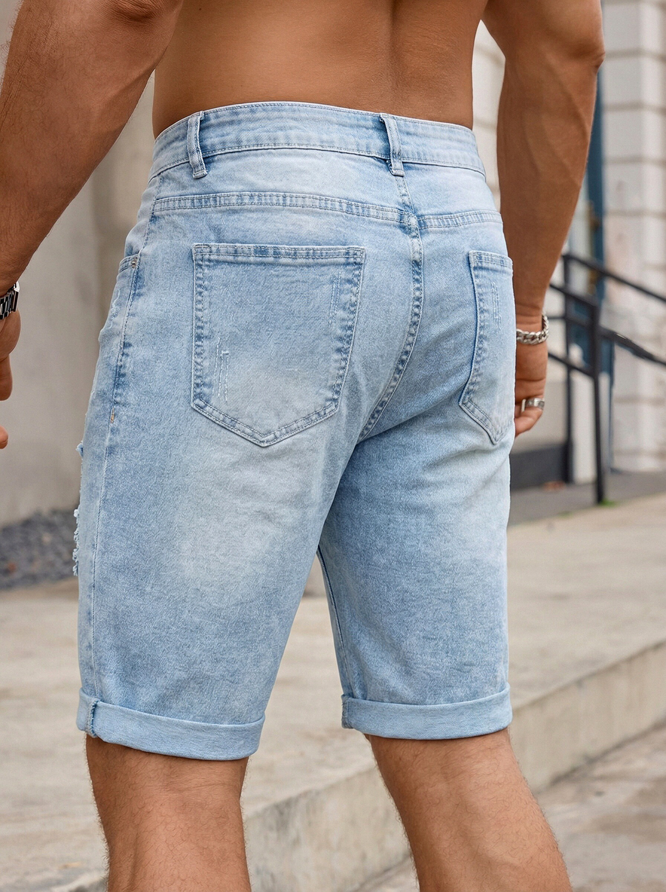 Men Denim Jeans Pants Clothing - Distressed Jean Rip avis et prix