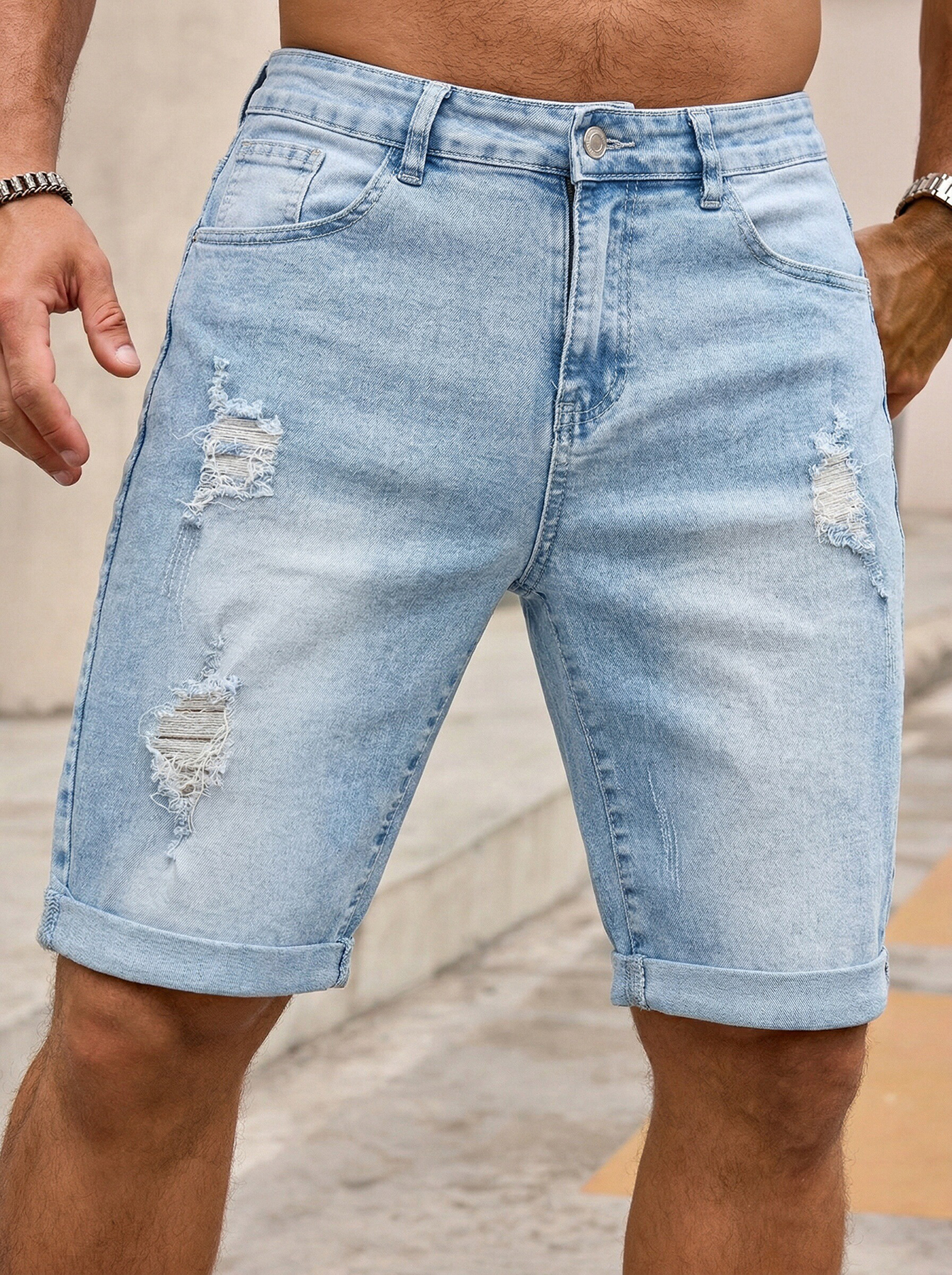 Men Denim Jeans Pants Clothing - Distressed Jean Rip avis et prix