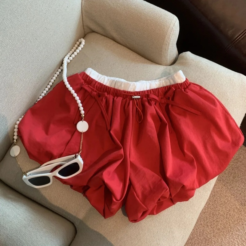 High Waist Solid Bud Shorts Lo - Korean Street Fashion Female avis et prix