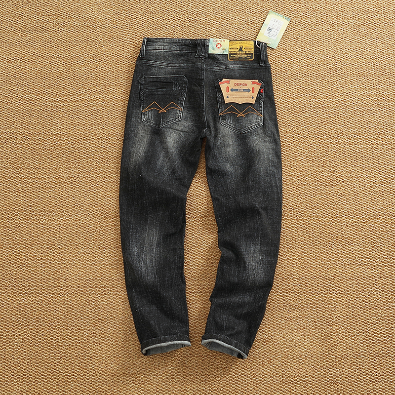 Slim-fit denim pants Men's new - Distressed Jean Rip avis et prix