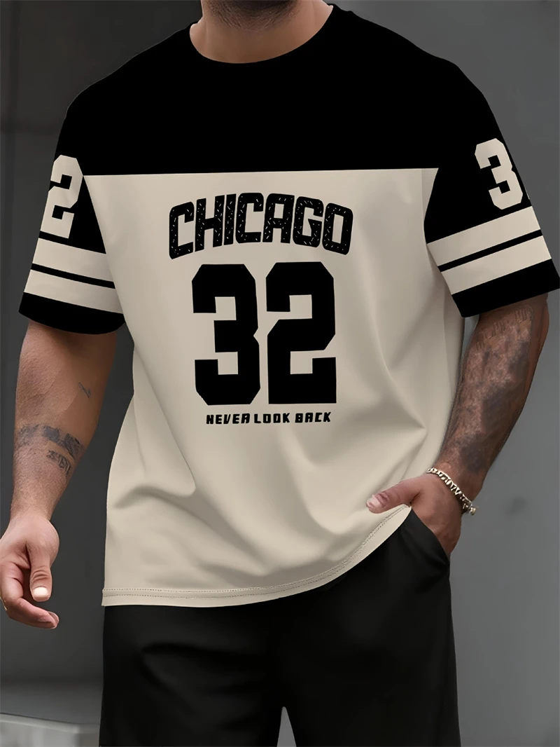 Mens Chicago 32 Number Print T - Street Fashion Chicago avis et prix