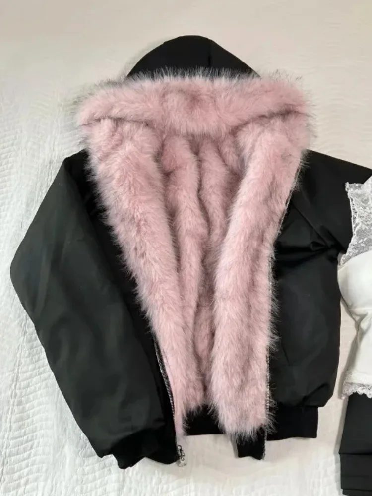 American Vintage Women's Fur P - Korean Street Fashion Female avis et prix