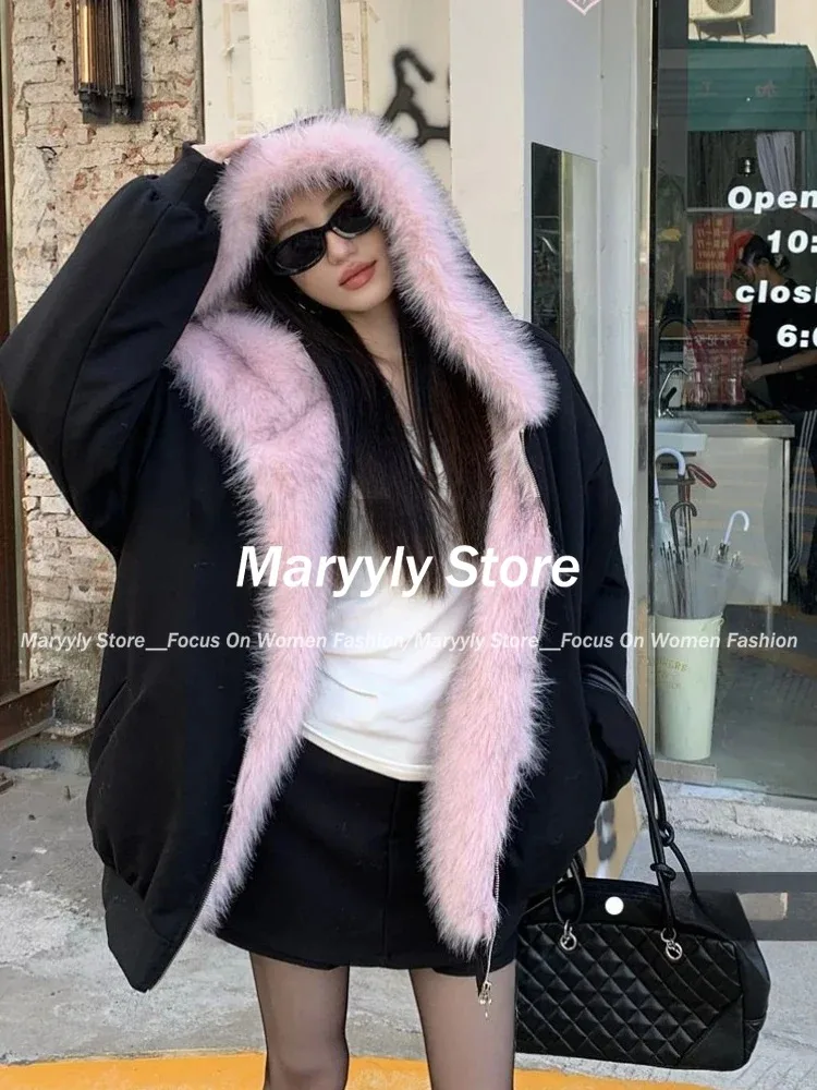 American Vintage Women's Fur P - Korean Street Fashion Female avis et prix
