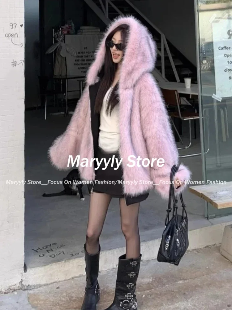 American Vintage Women's Fur P - Korean Street Fashion Female avis et prix