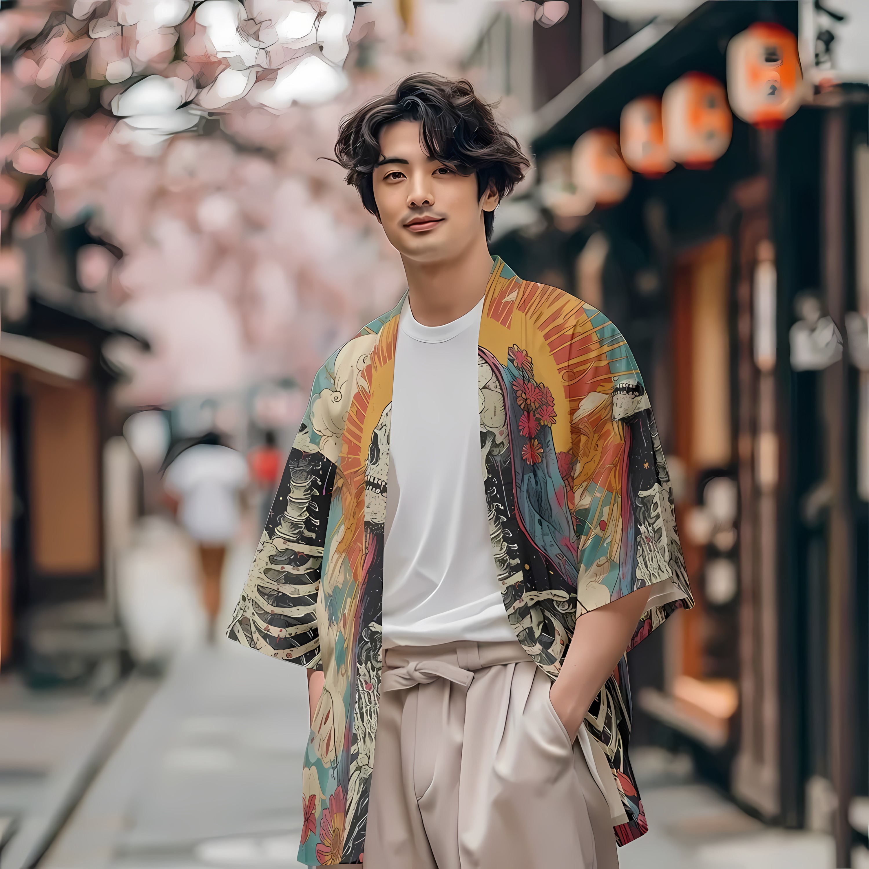 2026 Summer New Men's Kimono w - Street Fashion Kimono avis et prix