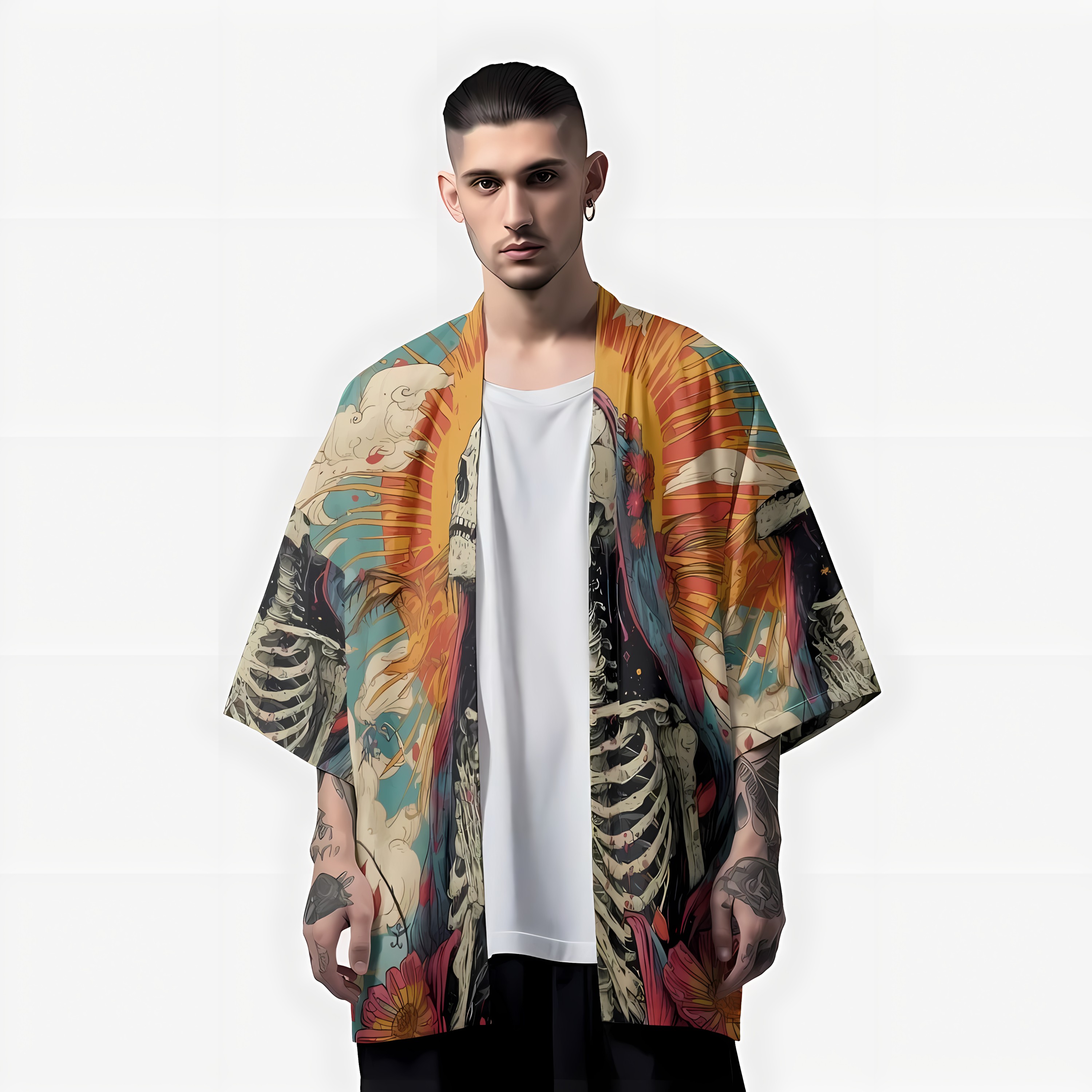 2026 Summer New Men's Kimono w - Street Fashion Kimono avis et prix