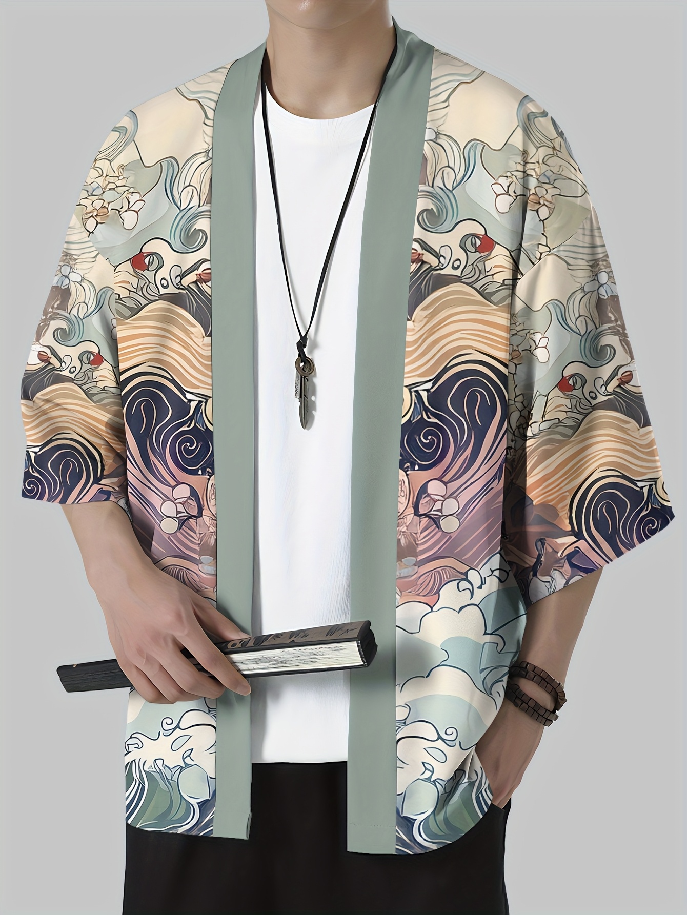 2026 Summer Men's Kimono 3D Pr - Street Fashion Kimono avis et prix