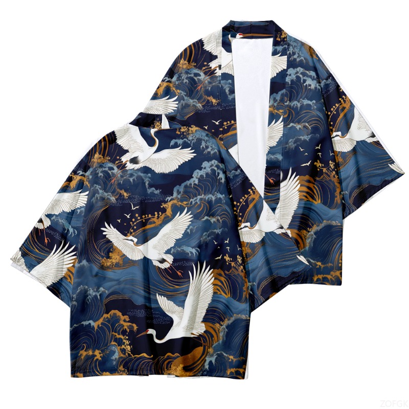 Summer Beach Fashion Crane Wav - Street Fashion Kimono avis et prix