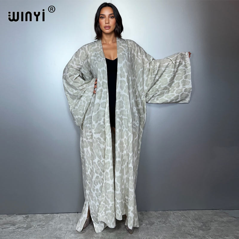 WINYI winter Leopard cardigan  - Street Fashion Kimono avis et prix
