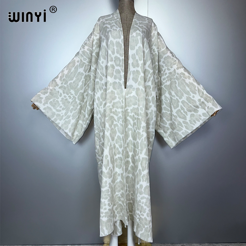 WINYI winter Leopard cardigan  - Street Fashion Kimono avis et prix