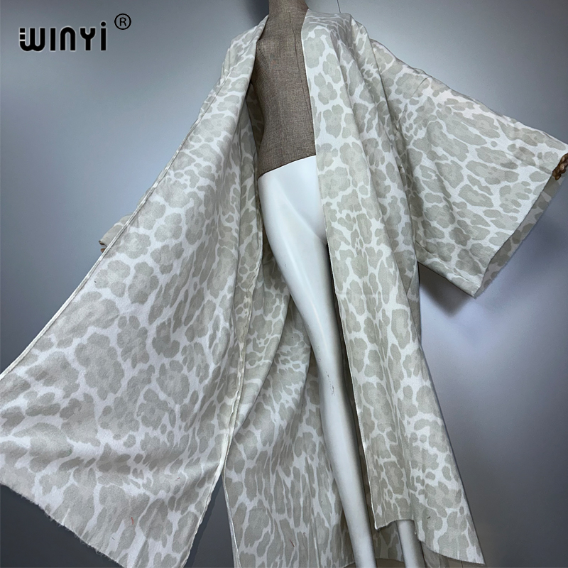 WINYI winter Leopard cardigan  - Street Fashion Kimono avis et prix
