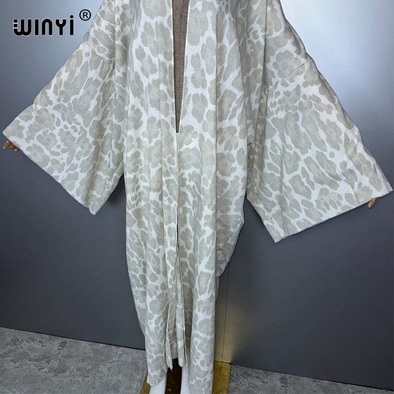 WINYI winter Leopard cardigan  - Street Fashion Kimono avis et prix