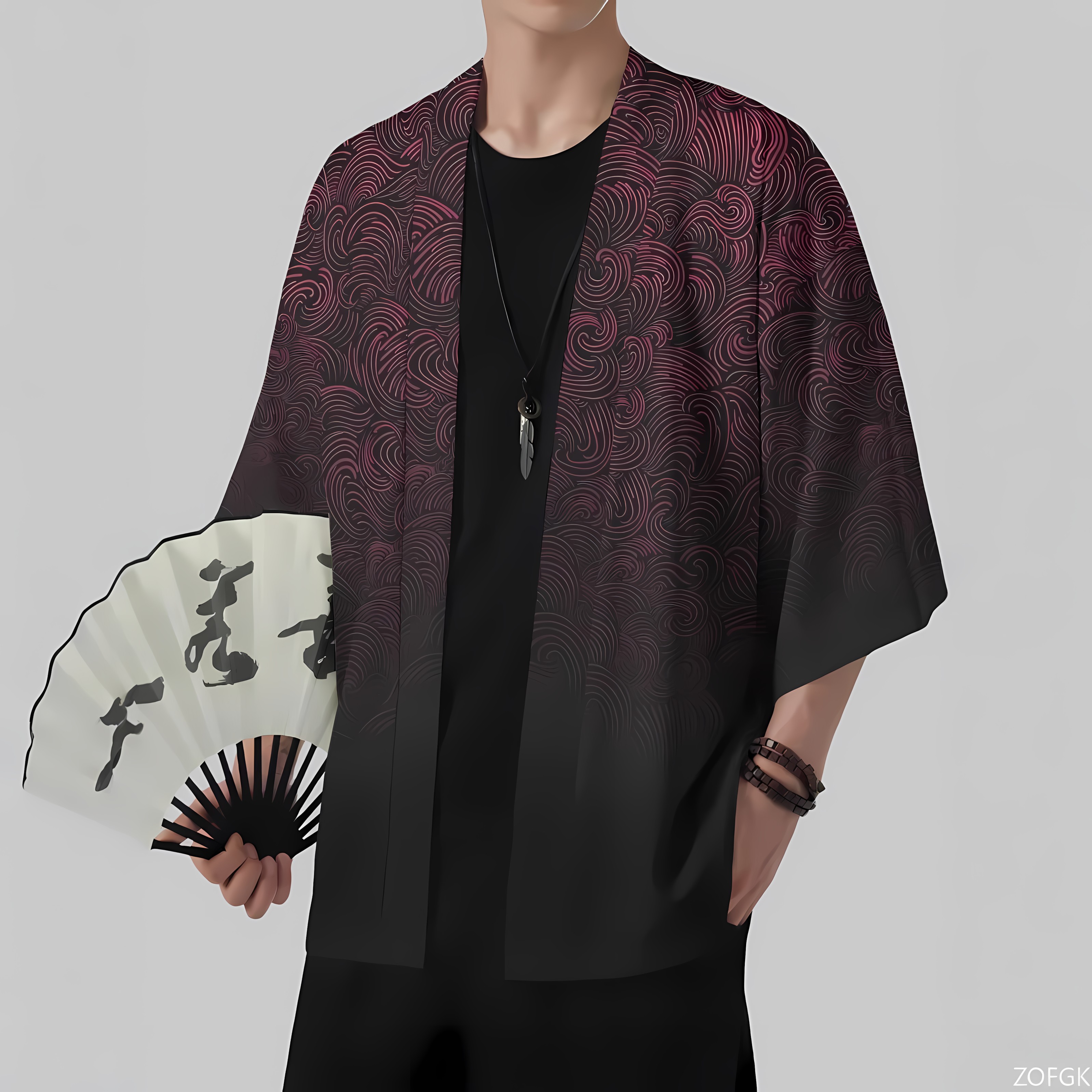 2026 Summer New Men's Kimono w - Street Fashion Kimono avis et prix