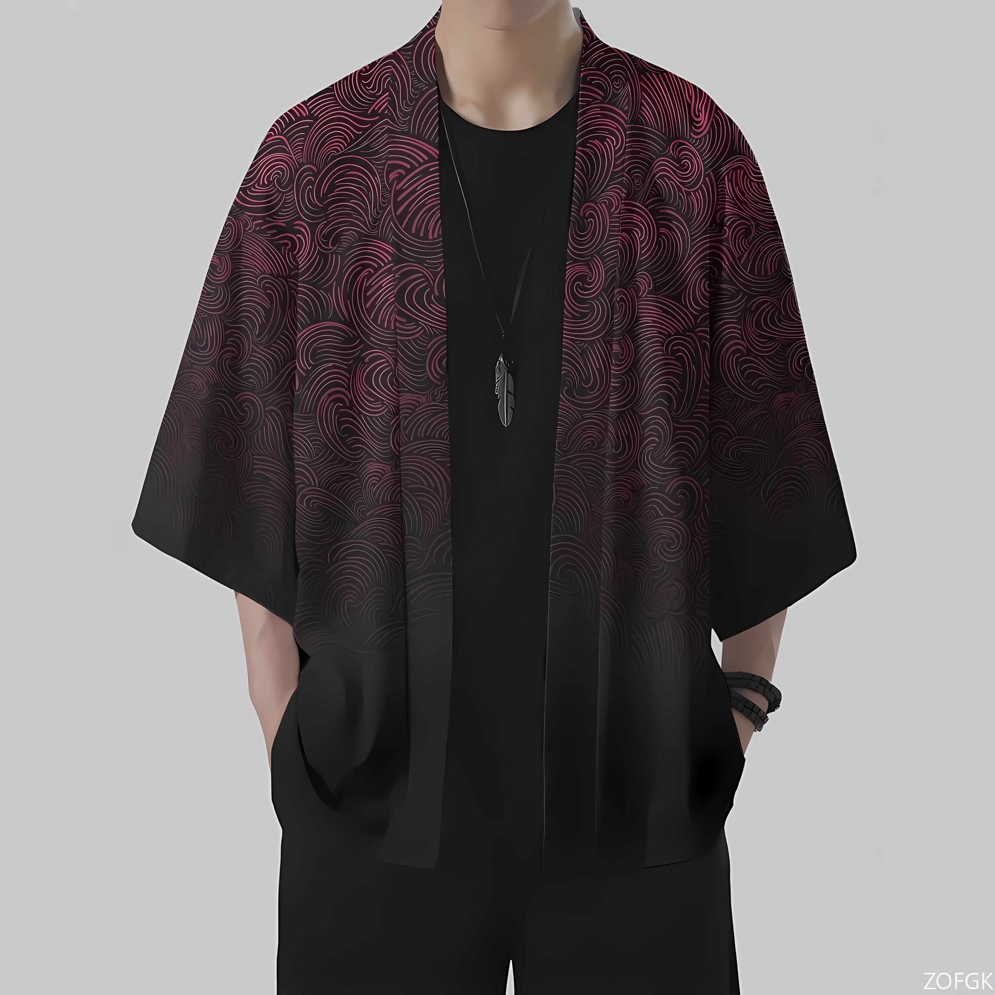 2026 Summer New Men's Kimono w - Street Fashion Kimono avis et prix