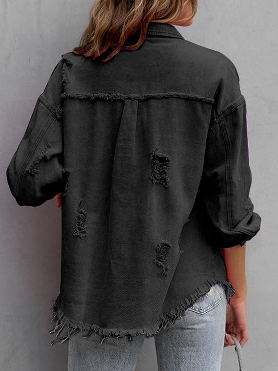 Women's Fashion Casual Ripped  - Distressed Jean Rip avis et prix