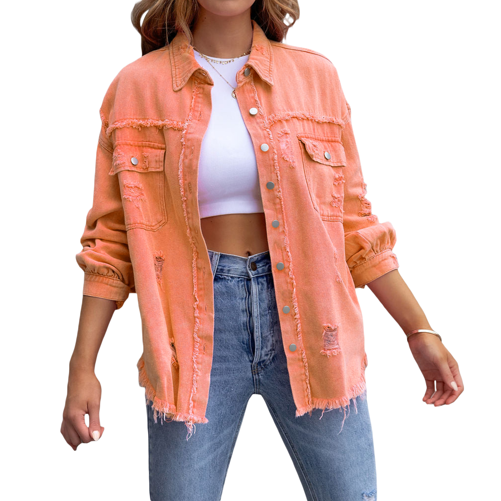 Women's Fashion Casual Ripped  - Distressed Jean Rip avis et prix