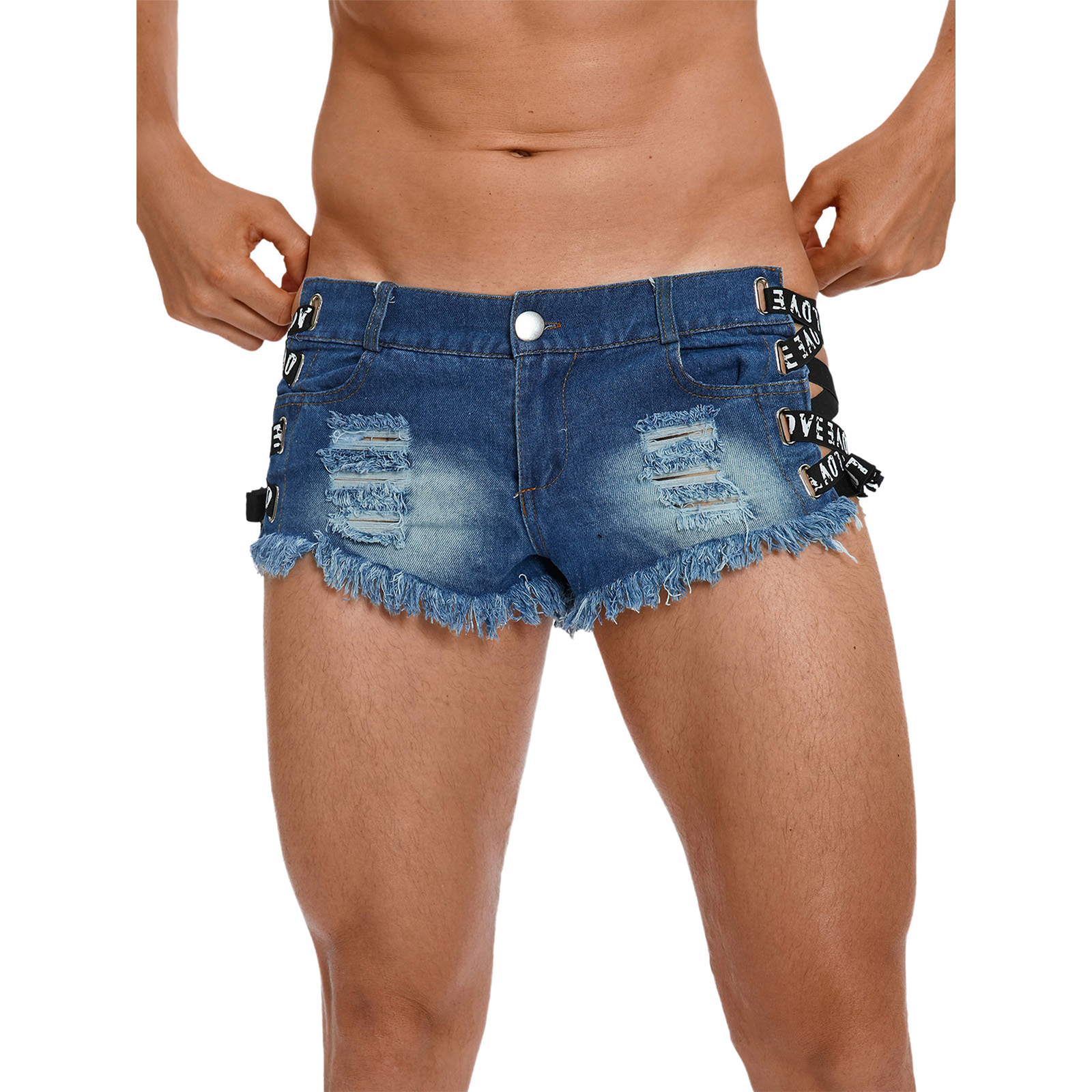Mens Distressed Ripped Mini De - Distressed Jean Rip avis et prix