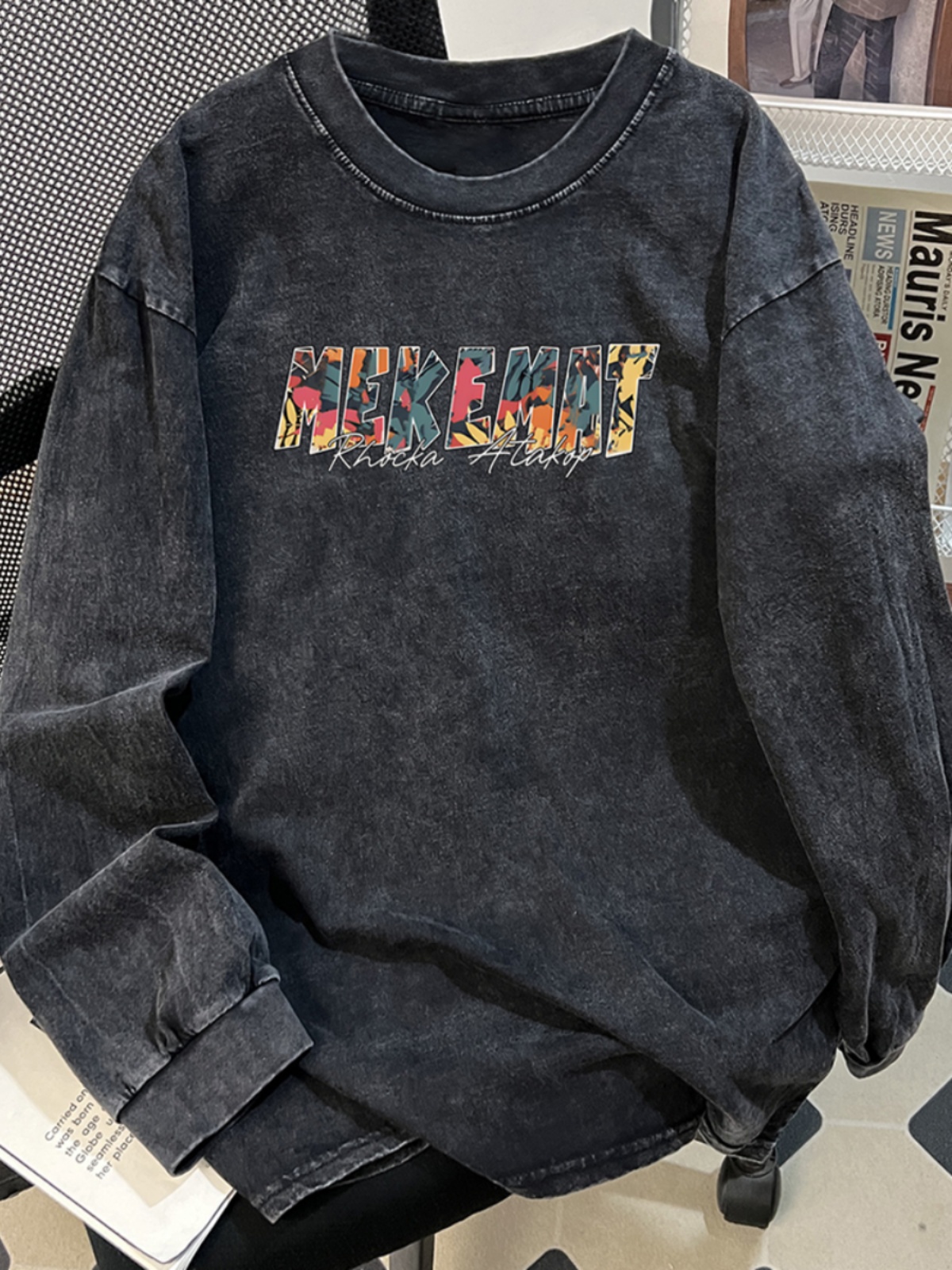 Outlet Washed Long Sleeve T-Sh - Street Fashion Outlet avis et prix