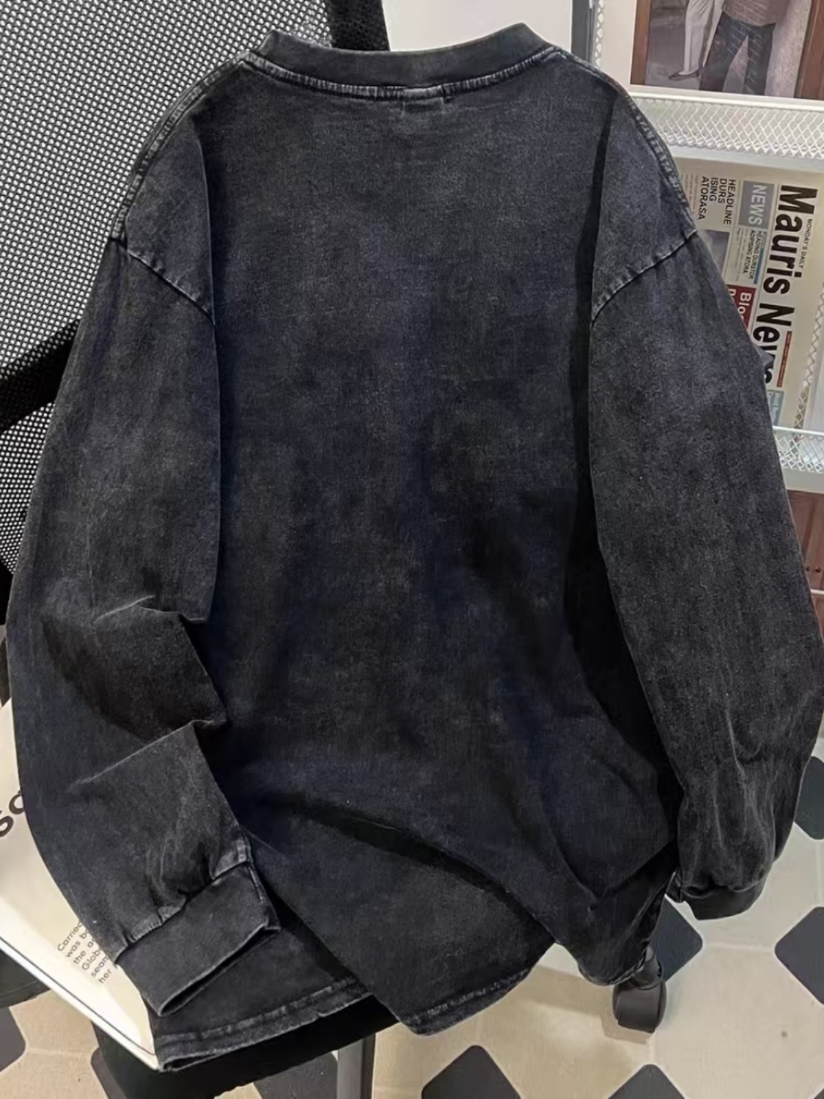 Outlet Washed Long Sleeve T-Sh - Street Fashion Outlet avis et prix